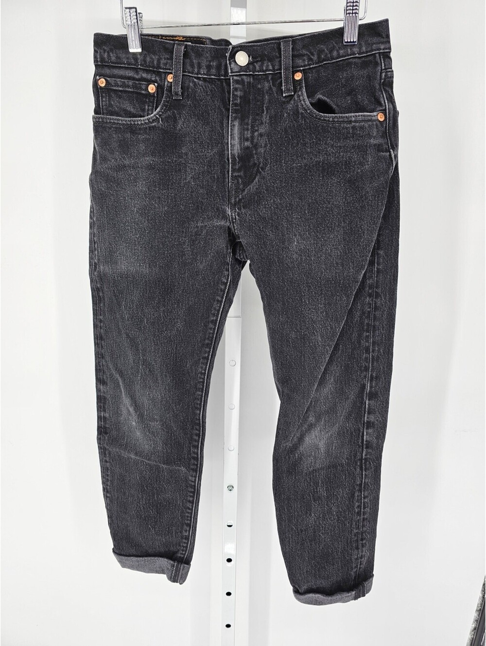 LEVI'S Hi-Ball Premium Jeans Men's W30 Slim Fit Whiskers Faded Black Vtg